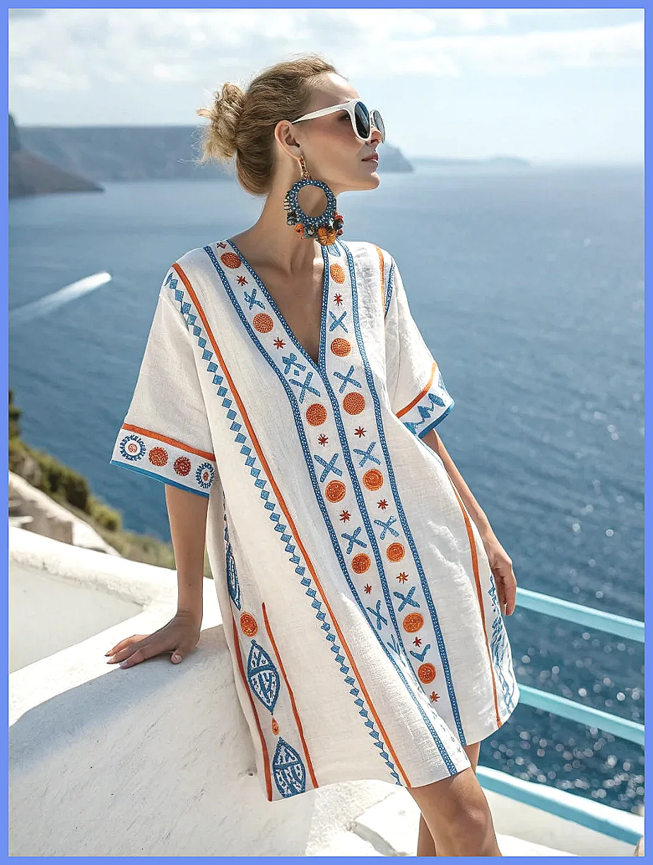 Floral Summer Dress - Kadınlar için 2025 Yazlık V Yaka