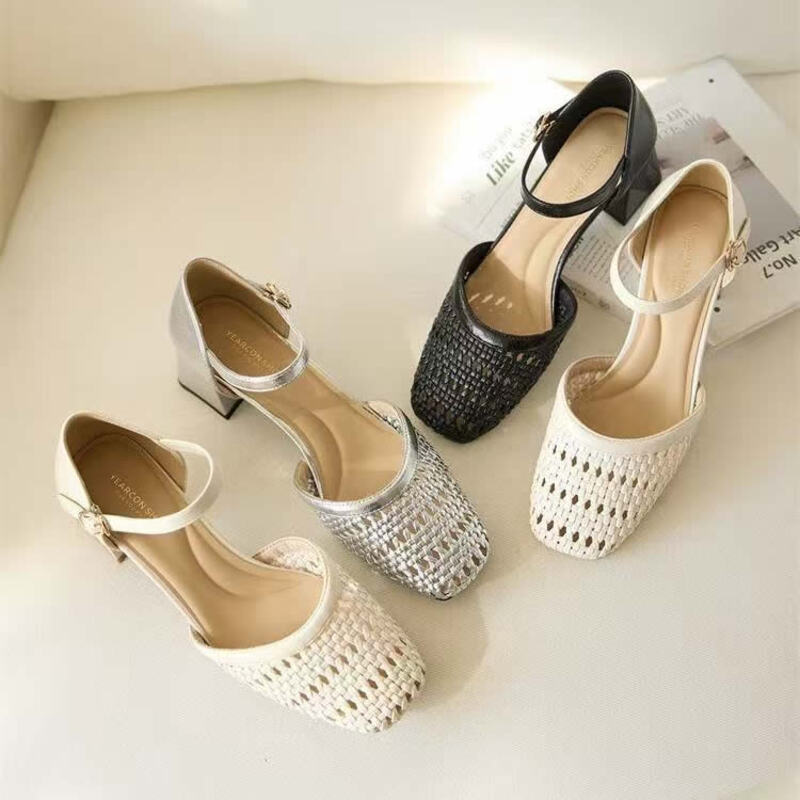 Women'S Fashion Brand Shoes - Kadınlar için Moda Dokuma Oyuklu Kalın