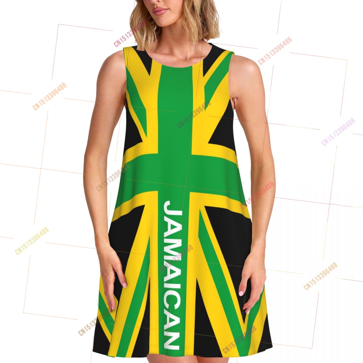 Women Fashion Uk - 2026 Jamaika İngiltere Bayrağı kadın Elbise