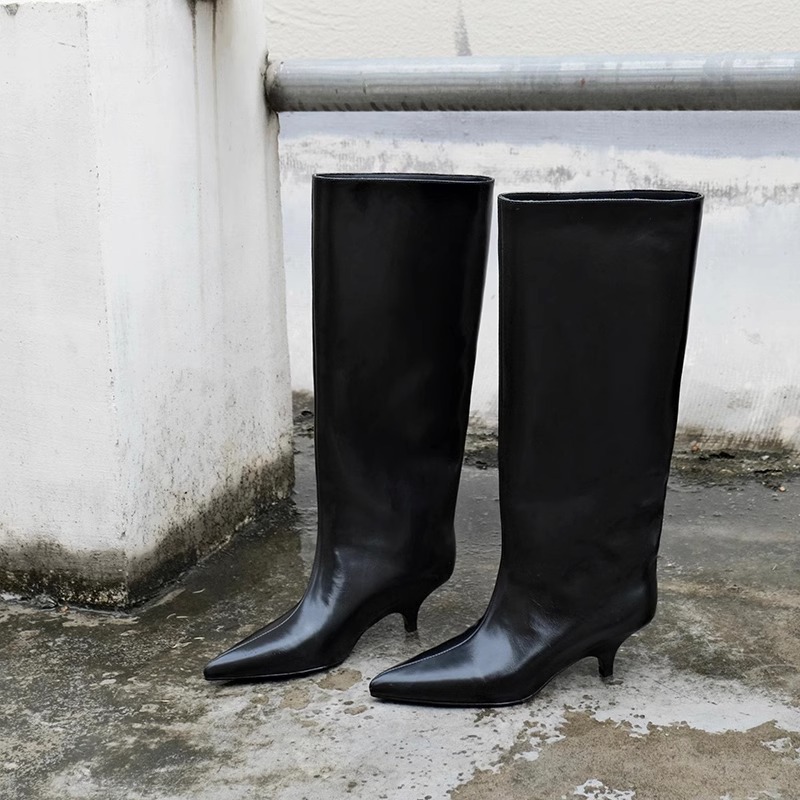 Women Fashion Youtube - Kitten Heel Temperament Moda Botları Kadınlar