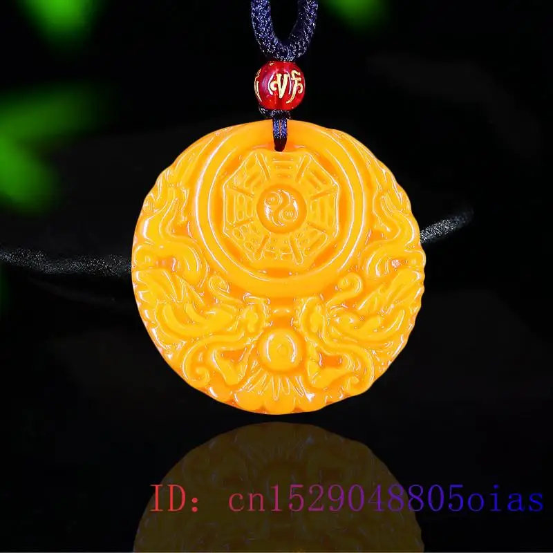 Women'S Fashion Jewellery - Sarı yeşim ejderha kolye hediyeler erkekler