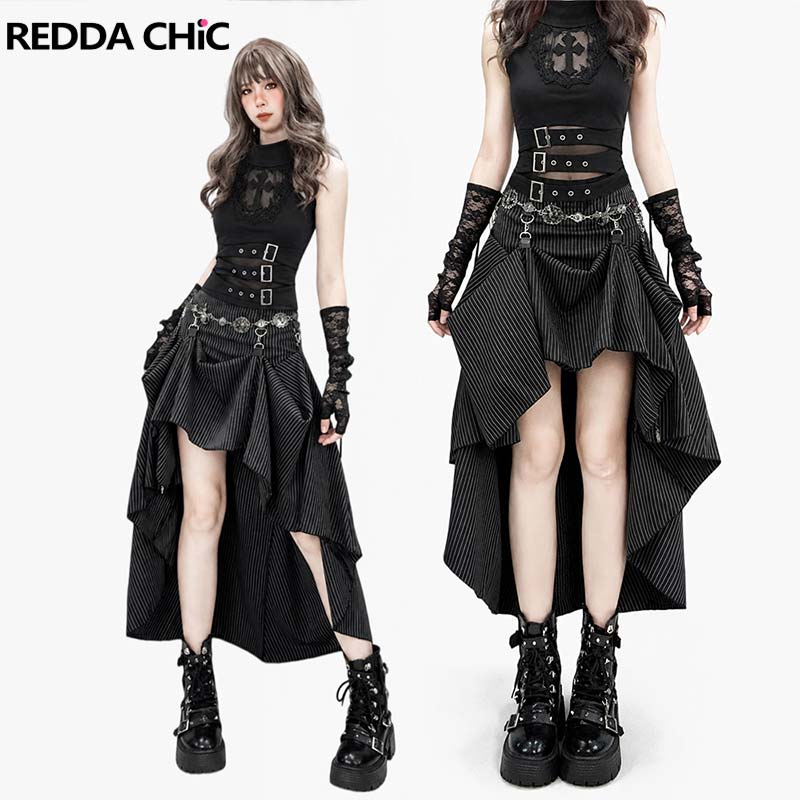 Asymmetric Top Women - REDDACHiC Gotik Çapraz Askılı Üst ve