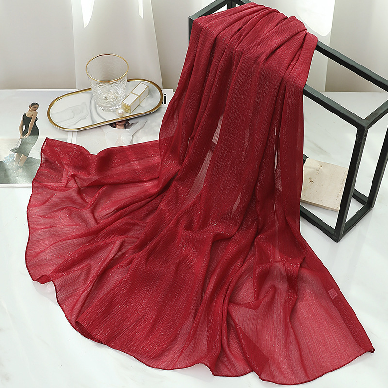 Women'S Fashion Poncho - Kadınlar İnce İpek Eşarp Düz Güneydoğu