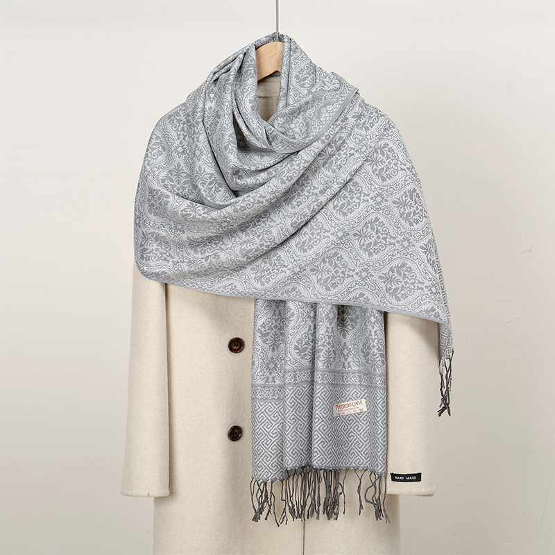 Women'S Fashion Poncho - 2024 Lüks Kalın Kaşmir Eşarp Kadın