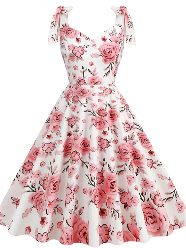 Women'S Fashion Of The 50S - 2024 yeni moda kadınlar yaz elbisesi