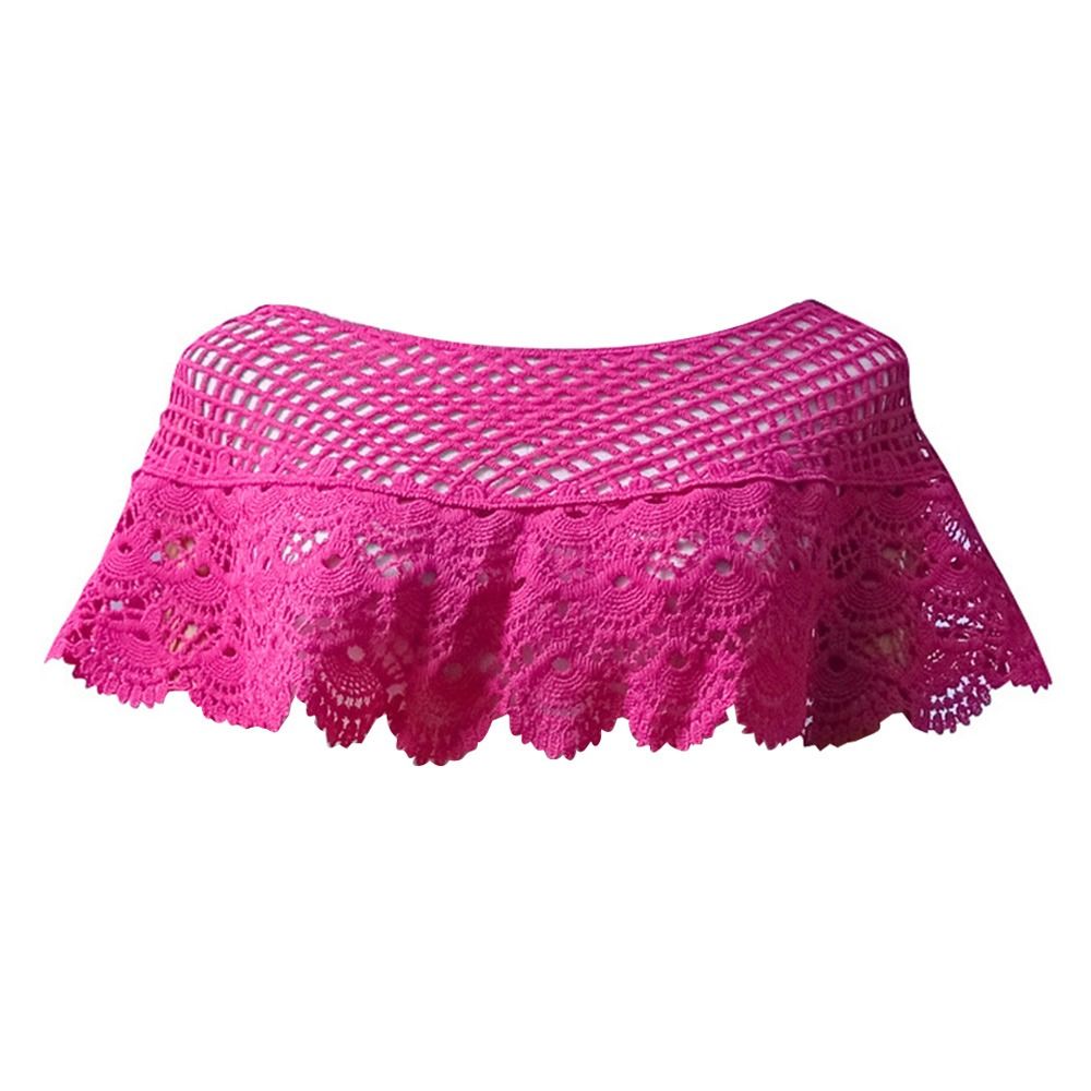 Women'S Fashion Knitwear - Dantel Oyuklu Güneş Koruyucu Şal Güneşten