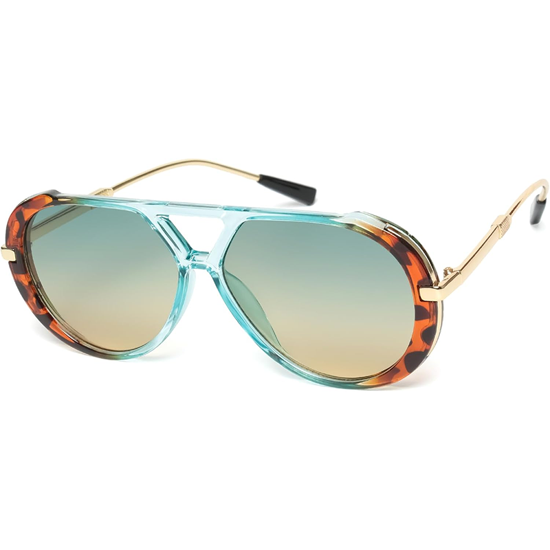Women'S Fashion Of The 70S - KENBO Retro Altın Aviator Güneş Gözlüğü