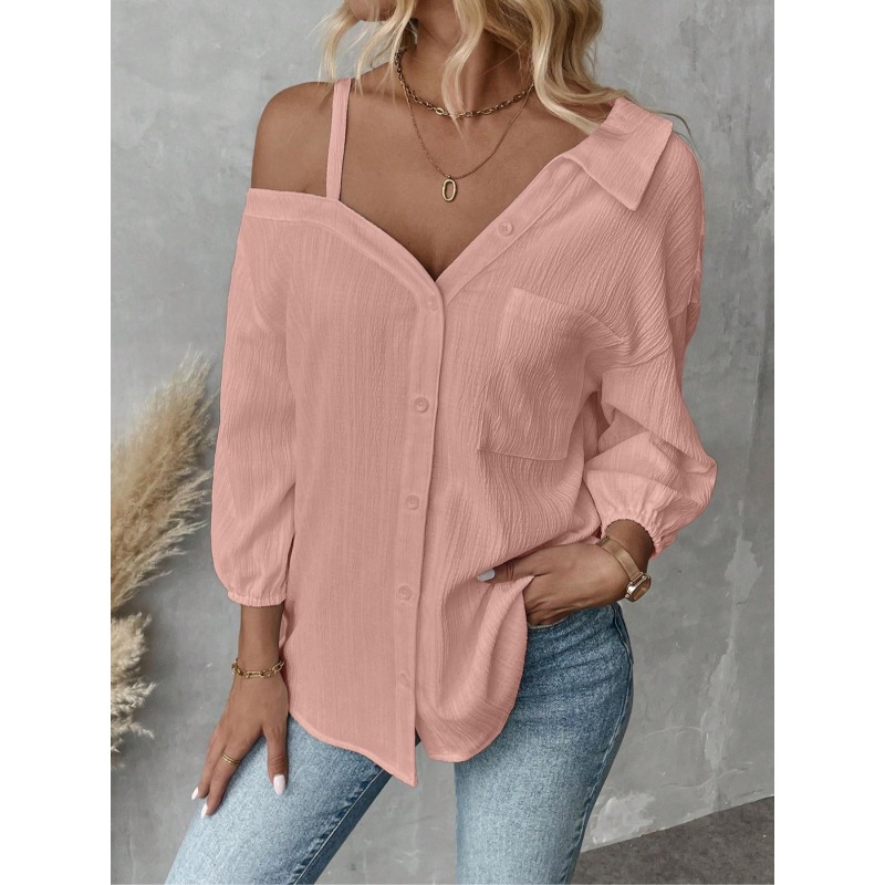Asymmetric Top Women - Artı Size1XL-5XL Kadın Bluzlar Üst Bayan