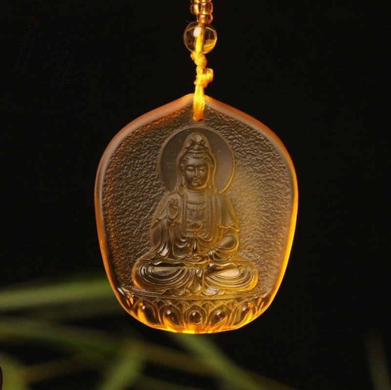 Women'S Fashion Jewellery - Çin Sarı kristal Su Damlacık Guanyin