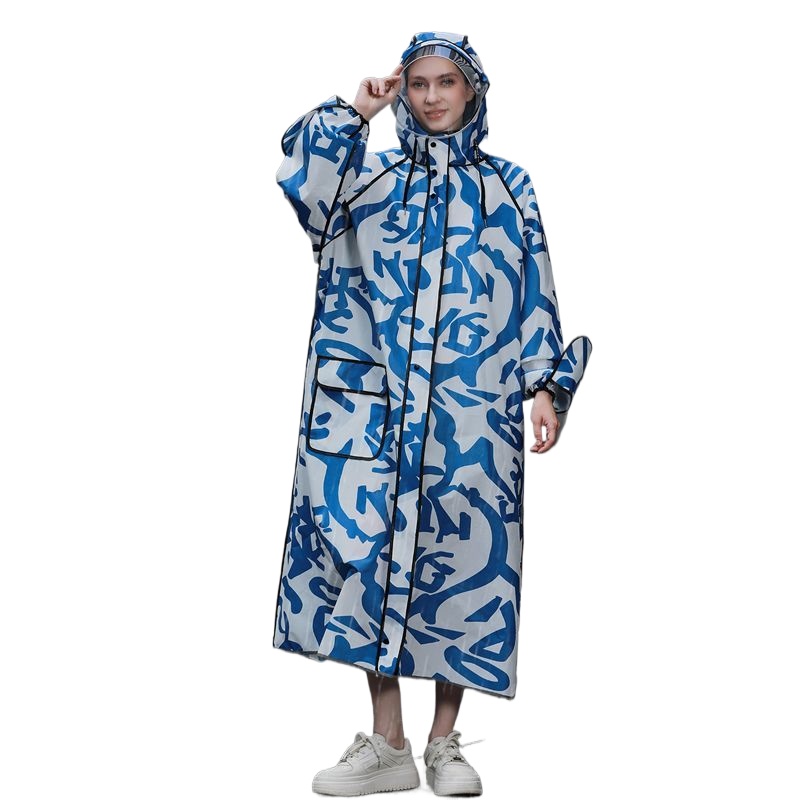 Women'S Fashion Raincoat - Yetişkinler için Uzun Kamuflaj Yağmurluk, Ağır