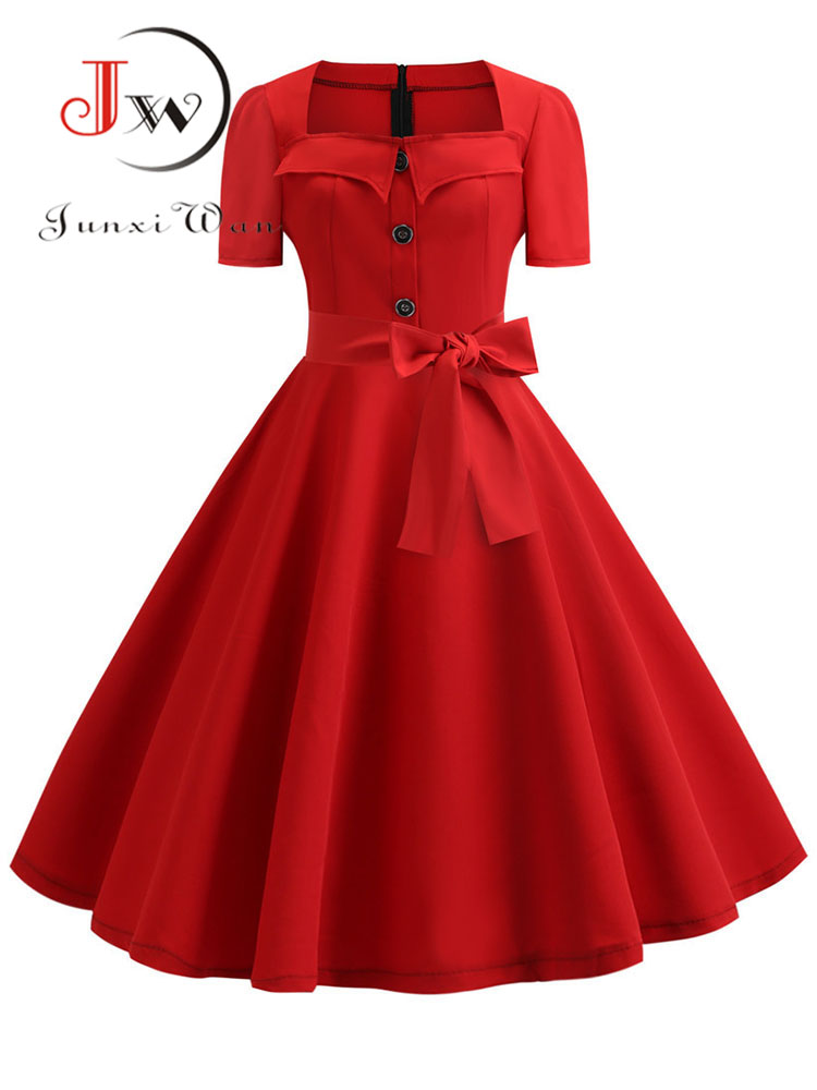 Kadınlar yaz elbisesi zarif Re - Women'S Fashion Of The 50S incelemesi ve fiyatı