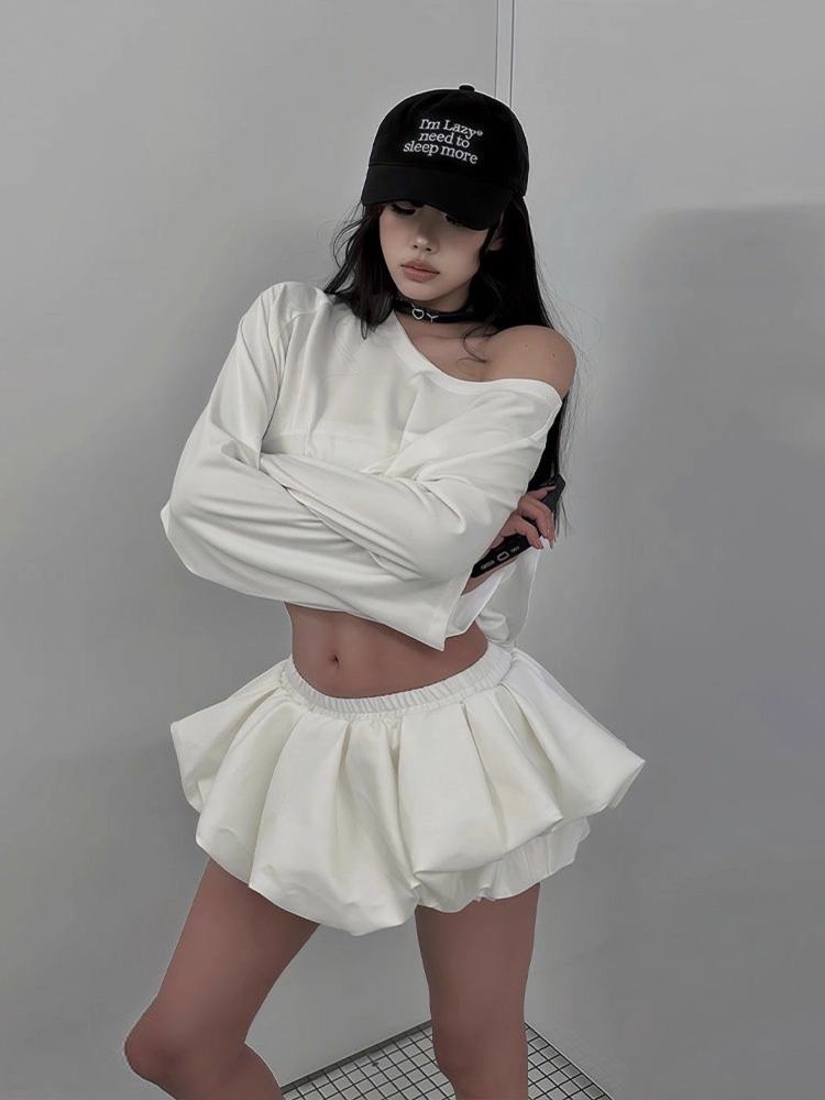 2025Harajuku Moda Tasarımı Rah - Asymmetric Top Women incelemesi ve fiyatı