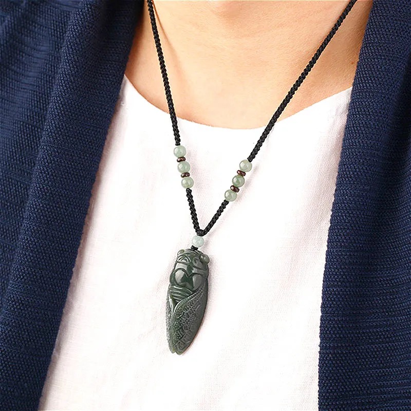 Doğal Hetian yeşim Cicada koly - Women'S Fashion Jewellery incelemesi ve fiyatı