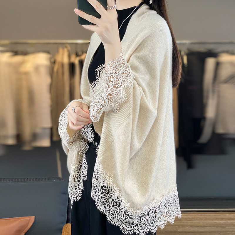 Popüler dantel kenar 100% meri - Women'S Fashion Knitwear incelemesi ve fiyatı