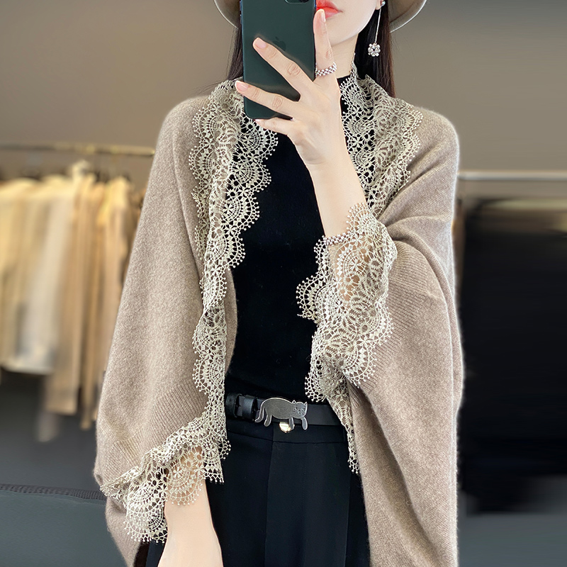 Popüler dantel kenar 100% meri - Women'S Fashion Knitwear incelemesi ve fiyatı