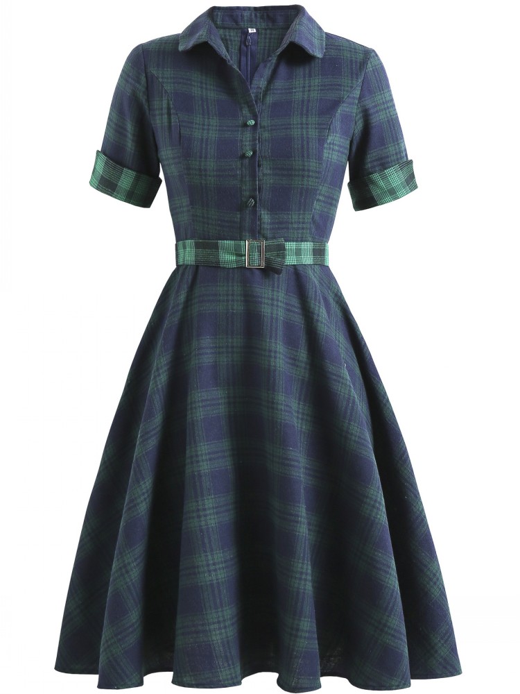 Kadın Pin Up kafes baskı rahat - Women'S Fashion Of The 50S incelemesi ve fiyatı