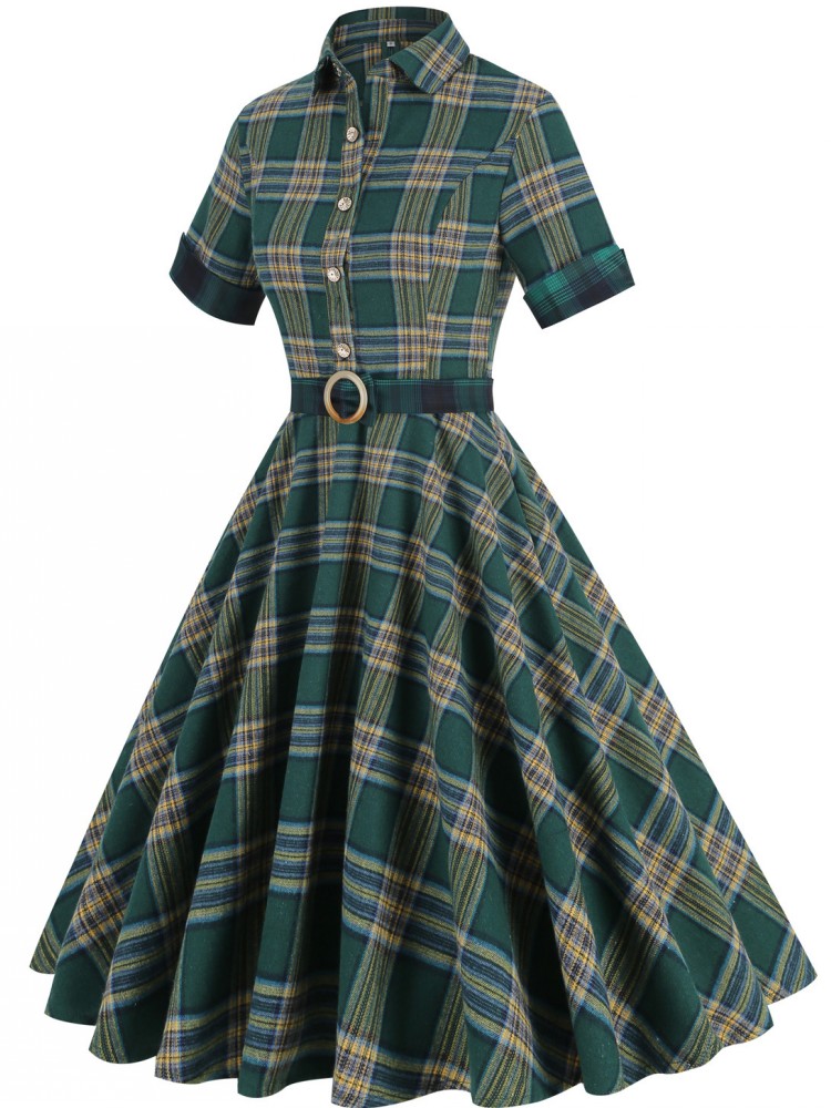 Kadın Pin Up kafes baskı rahat - Women'S Fashion Of The 50S incelemesi ve fiyatı