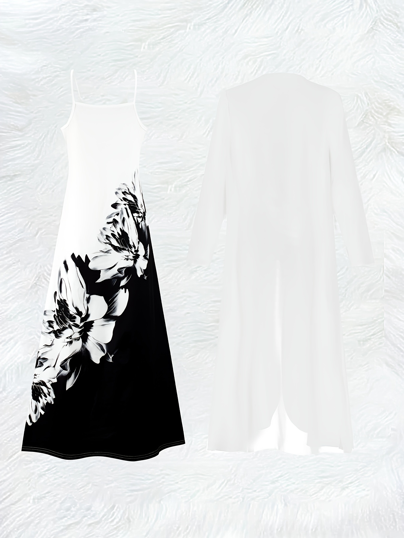 Günlük Siyah Beyaz Çiçek Desen - Floral Summer Dress incelemesi ve fiyatı