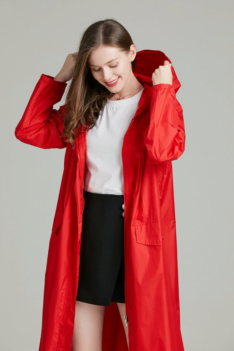 Kadın Hafif Kırmızı Siyah Nefe - Women'S Fashion Raincoat incelemesi ve fiyatı