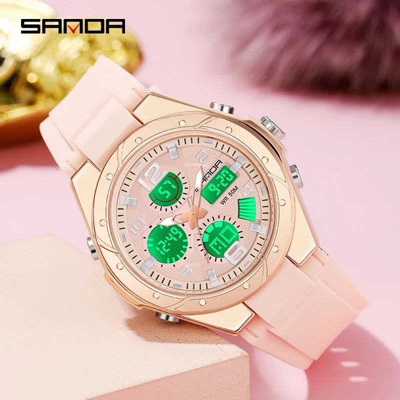SANDA Pembe Kadın Saati Analog - Women'S Fashion Digital Watch incelemesi ve fiyatı