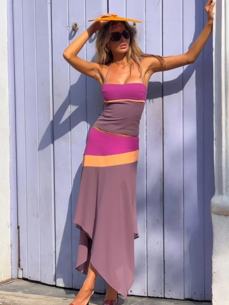 Kadınlar İçin Tatlı Renk Blokl - Asymmetric Top Women incelemesi ve fiyatı