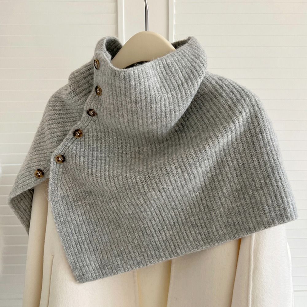 Klasik Düğmeli Örme Şal Sıcak  - Women'S Fashion Knitwear incelemesi ve fiyatı